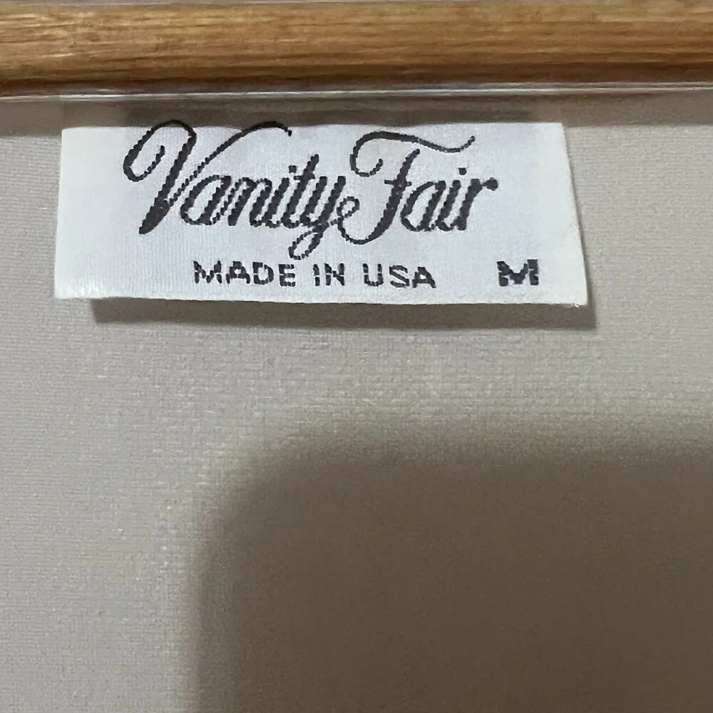 Vintage Vanity Fair Nighty Slip Dress Light Pink Satin Nightgown USA Medium